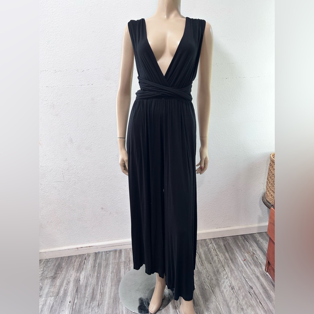 Free people beach Black jumpsuit